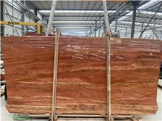 Red Travertine Slabs Iran Red Travertine Polished
