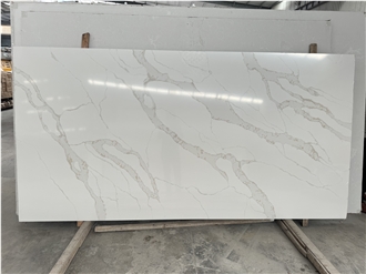 Calacatta Gold Marble Vein Quartz Slabs