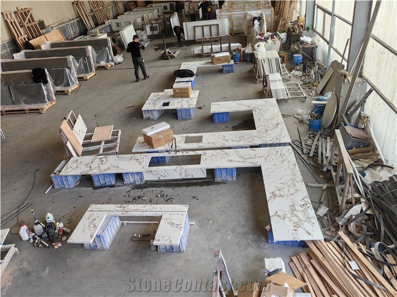 5050 Calacatta Borghini Quartz Countertops Kitchen Bar Tops