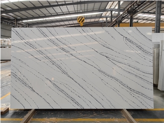 5093 Calacatta Sivec Quartz Slabs For Building Project