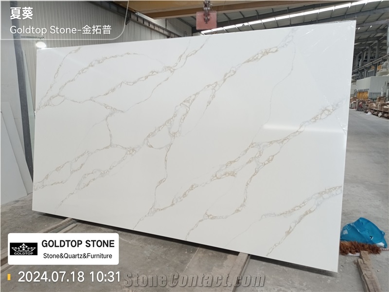 GOLDTOP Gold Veins 5012 Mvjay Extra Quartz Slabs
