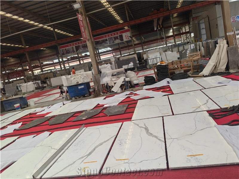 Goldtop Calacatta White Marble Table Wall Slabs Floor Tiles