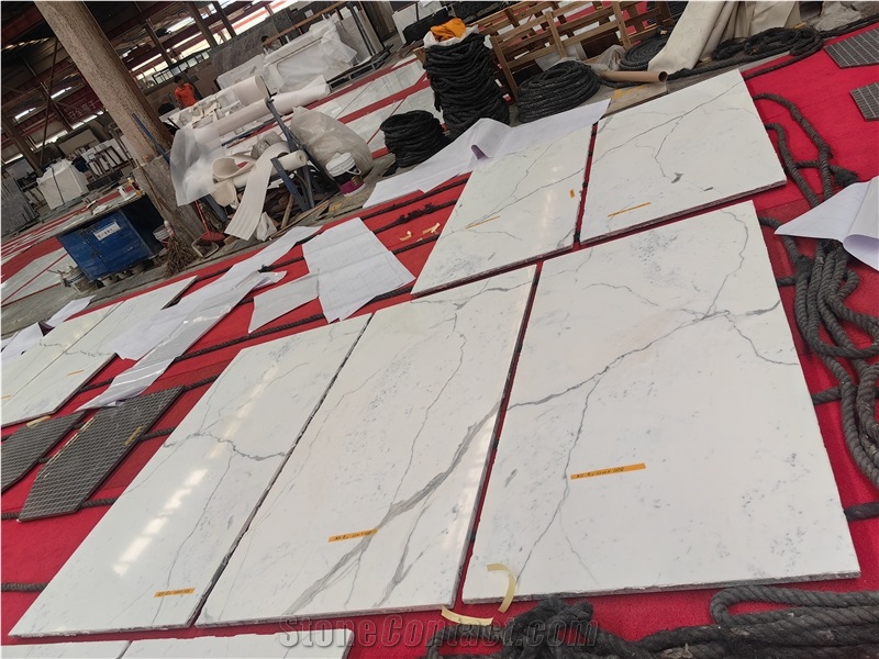 Goldtop Calacatta White Marble Table Wall Slabs Floor Tiles