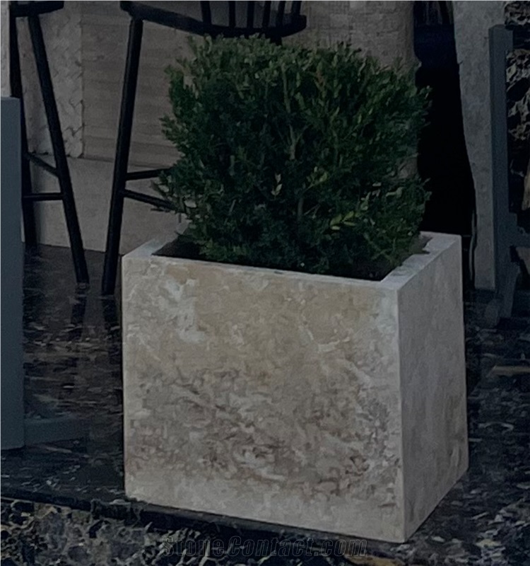 Classic Coral Stone Planters
