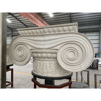 Crema Marfil Marble Column