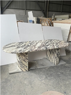 HRST Luxury Oval Calacatta Viole Dining Table On Wholesale