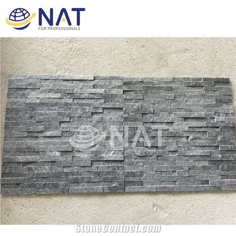 Black Wall Panel Cladding Stone Veneer Marble Split Face