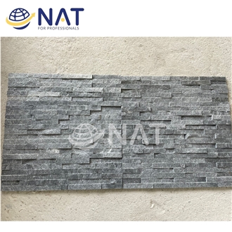 Black Wall Panel Cladding Stone Veneer Marble Split Face