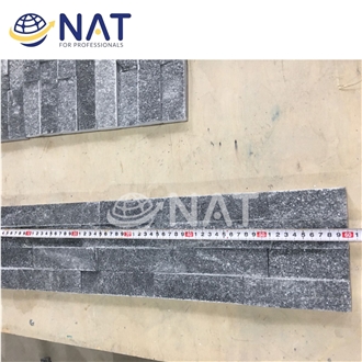 Black Wall Panel Cladding Stone Veneer Marble Split Face