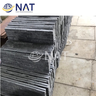 Black Wall Panel Cladding Stone Veneer Marble Split Face
