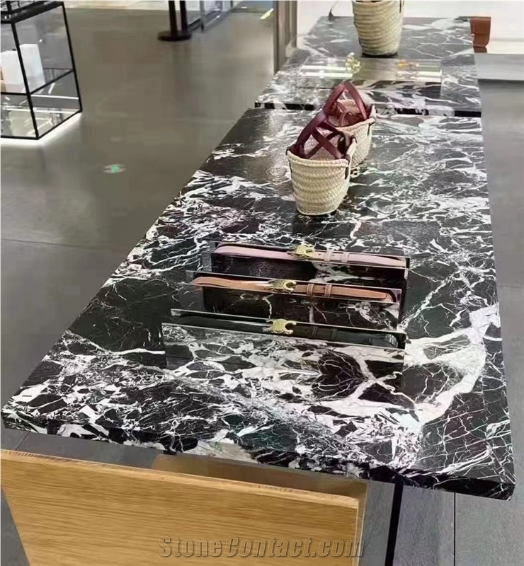 Luxury Black Marble Grande Antique Kitchen Bar Tops For Home