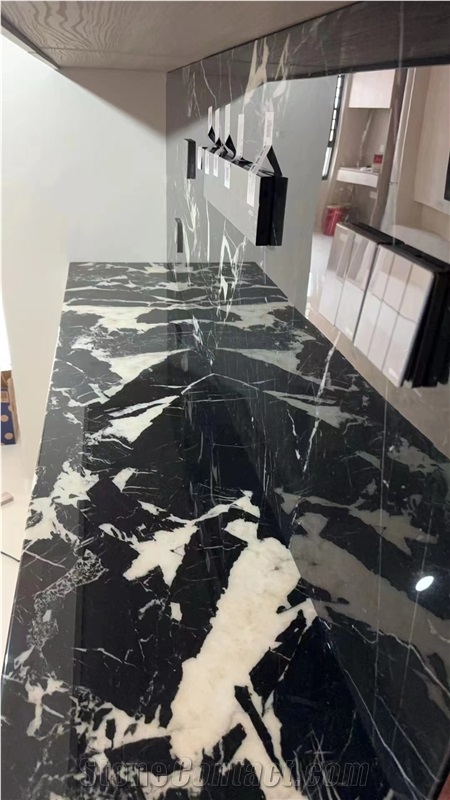 Luxury Black Marble Grande Antique Kitchen Bar Tops For Home