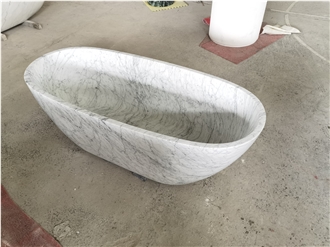 Stocking Luxury Marble Statuario Bathtub For Resort Spa