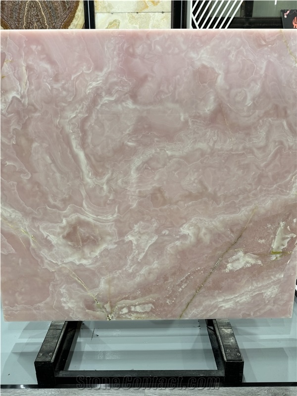 Afghan Pink Onyx Slabs For Hotel And House Design