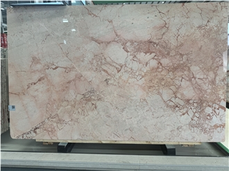 China Pink Bulgari Natural Marble Big Slabs For Wall Tiles
