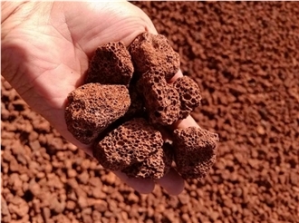 Red Pumice Stone Pebble Stone