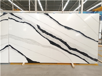 5008 Panda White Quartz Slabs For Hotel