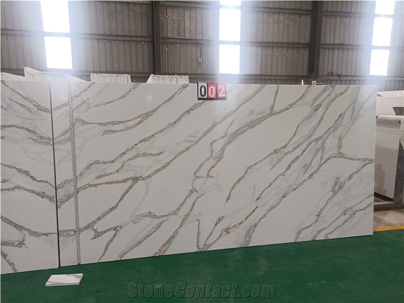 AST 5066 Calacatta Fendy Quartz Slabs
