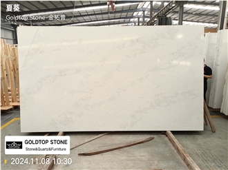 AST 5116 Calacatta Milan Quartz Artificial Stone Slabs