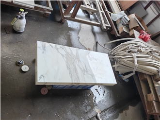 GOLDTOP Calacatta White Marble Vanity Tops
