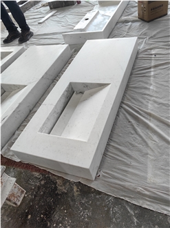 GOLDTOP Elba White Marble Bathroom Countertops