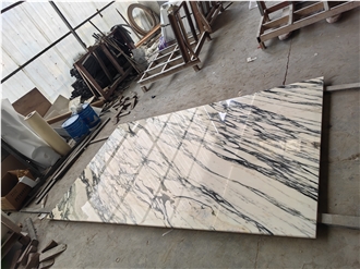 GOLDTOP Hotel Project White Arabescato Marble Floor Tile