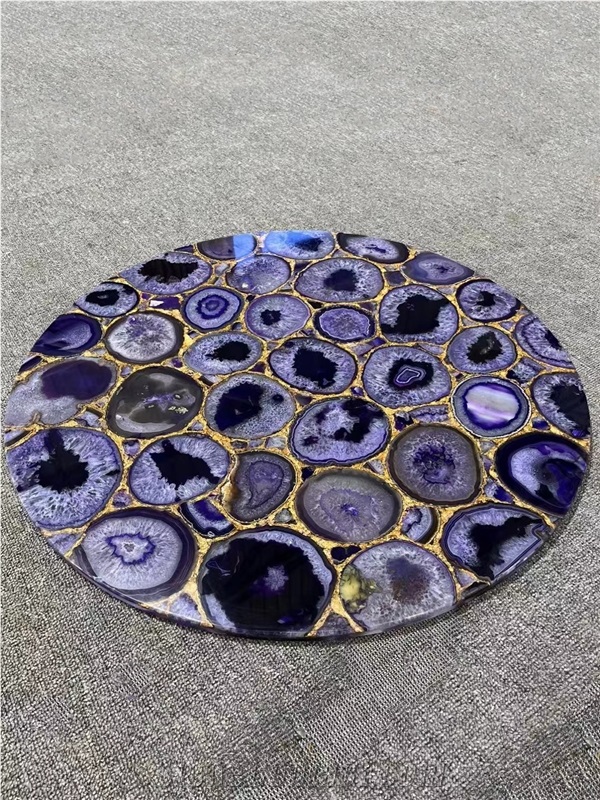 Agate Stone Round Cafe Table