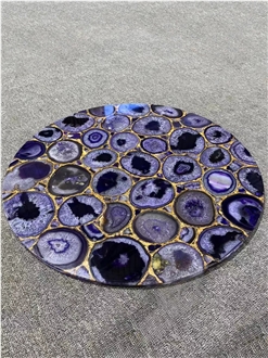 Agate Stone Round Cafe Table