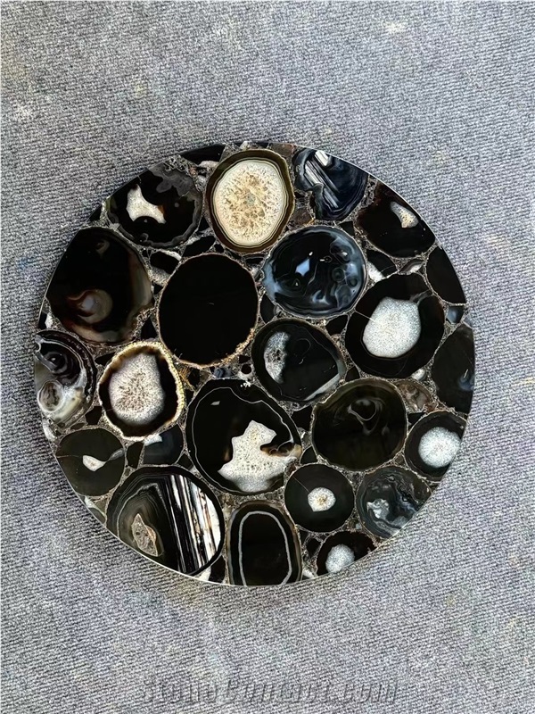 Agate Stone Round Cafe Table