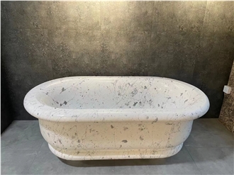 White Marble Stone Fashion Bathtub