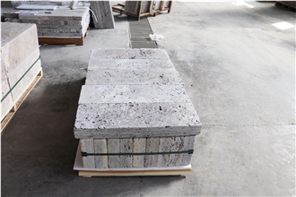 Silver Travertine Curbstone