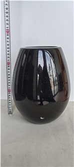 Granite Black Memorial Flower Vase