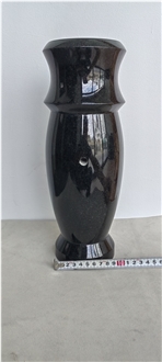 Granite Black Memorial Flower Vase Monumental Vase