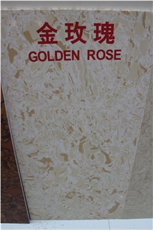 3200×1600 Golden Rose Engineered Artificial Stone Slabs