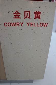 Cowry Yellow Engineered Artificial Stone Slabs ,Best Price
