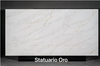 Hot Sale Statuario Oro Quartz Artificial Stone Slabs