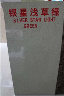 Silver Star Light Green Engineered Artificial Stone Slabs