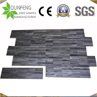 China Dark Grey/Black Culture Stone Veneer Slate Cladding