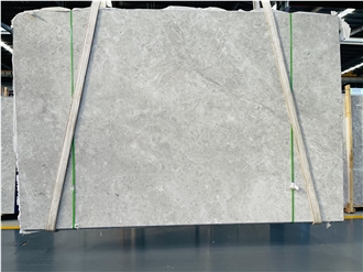 Turkey Natural Fatso Grey Marble Honed Surface Slab Pattern