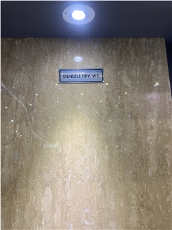 Denizli Travertine Vein Cut Slabs And Tiles- Honed, Polished