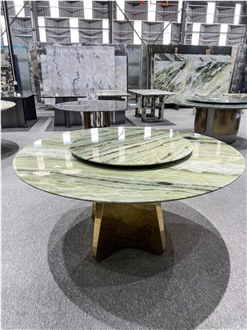 Wholesale Raggio Verde Natural Marble Round Dining Table