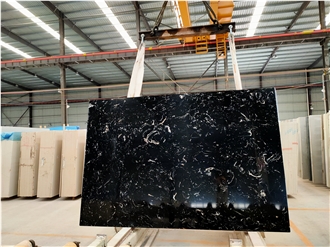 2700*1800*18Mm Black Artificial Calacatta Quartz Slabs