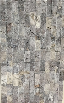 Afyon Silver Travertine Split Face Stone Veneer