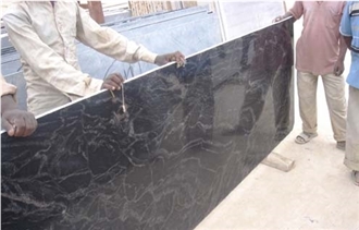 Black Markino Marble Tiles, Polished Marble