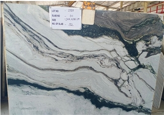 Fantom White Pattern Marble Slabs