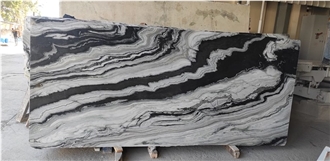 Panda White Marble Tiles, Slabs