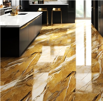 Rainforest Golden Marble Tiles