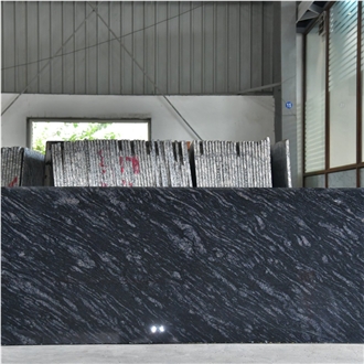 Silver Black Markino Granite Slabs, Wall Tiles