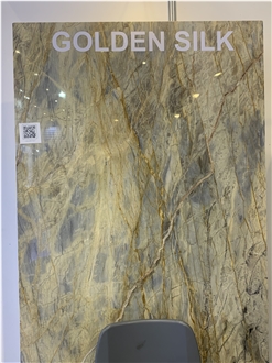 Golden Silk Marble Polished And Honed Slabs