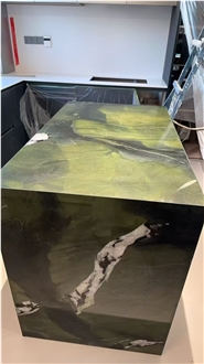 Luxury Green Quartzite Avocatus Kitchen Island Countertop